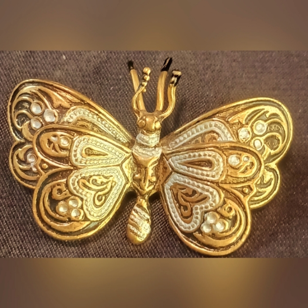 Beautiful, gold stamped Spain butterfly. Very rare